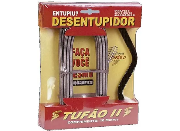 Desentupidor de Canos Tufão Profissional com Mola Rotativa 10m Pias, Vaso Sanitário e Calhas em Elias Fausto